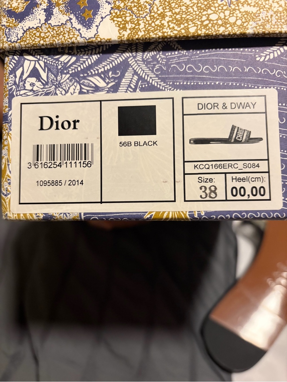 Dior Black Slide Sandals with Embroidered Strap - Picture 4 of 4